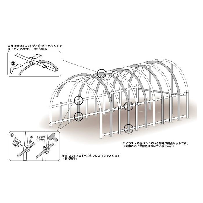 南榮工業 パイプ車庫 補強セット 678m用 ホームセンターナフコの公式オンラインストア
