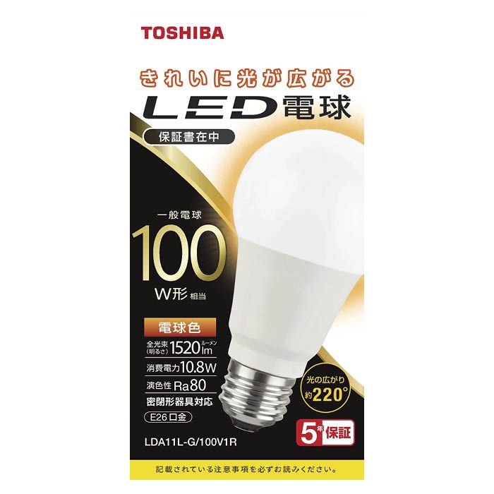 東芝 東芝LED全方向100W形電球色 LDA11L-G/100V1R