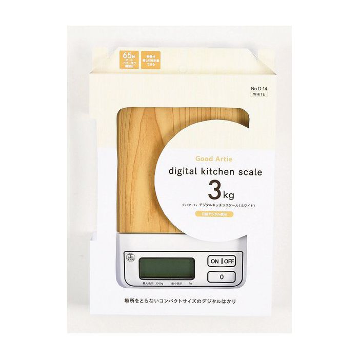 デジタルキッチン計り 3kg 木目調WH