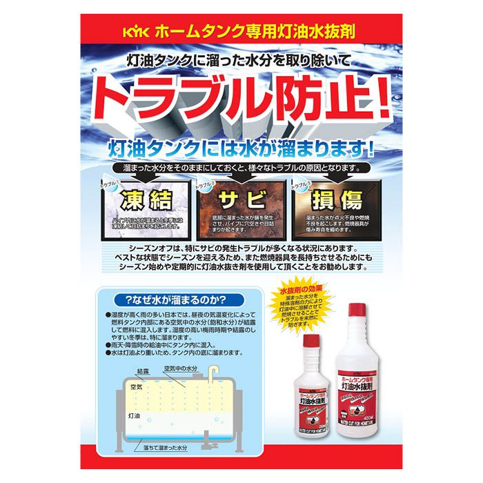 Kyk タンク用灯油水抜き剤0ml 62 021の通販 ホームセンターナフコの公式オンラインストア