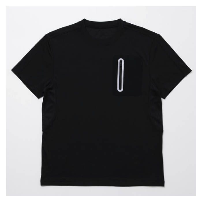 ナフコ メンズコンプレッションクルーネックTシャツ M-3 BLACK