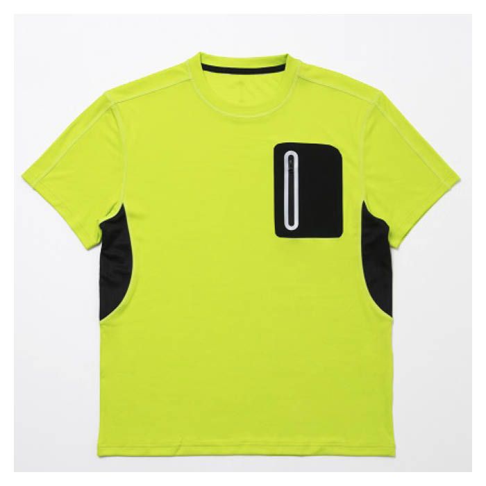 ナフコ メンズコンプレッションクルーネックTシャツ M-3 LIME GREEN