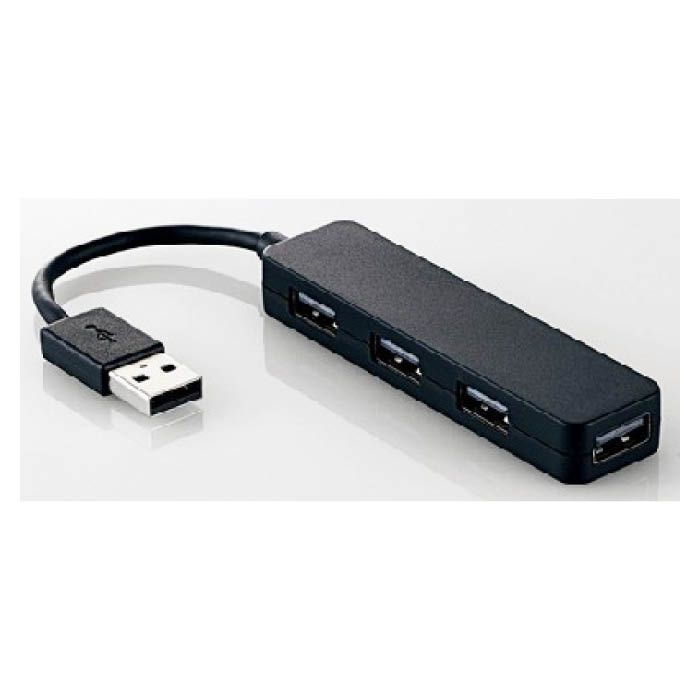 ELECOM USB2.0コンパクトハブ U2H-SN4NBBK
