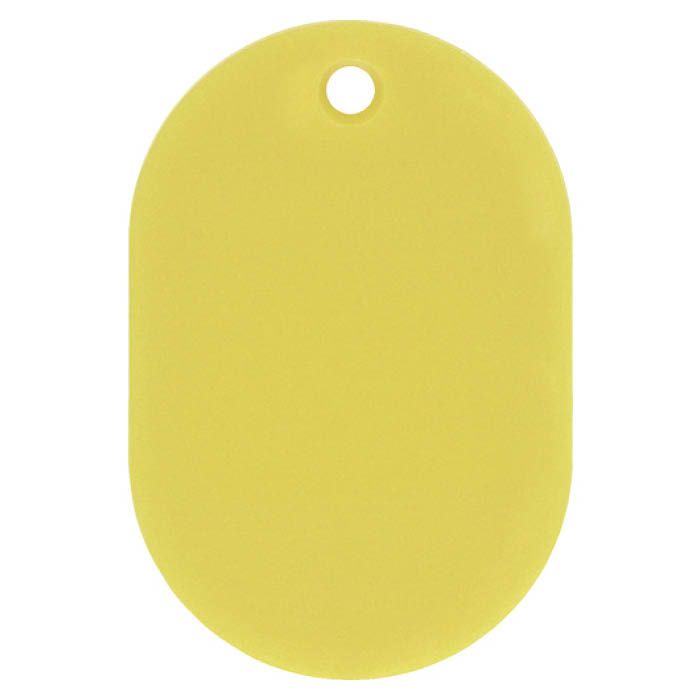 (T)緑十字 小判札(無地札)　黄　45×30mm　スチロール樹脂 200013