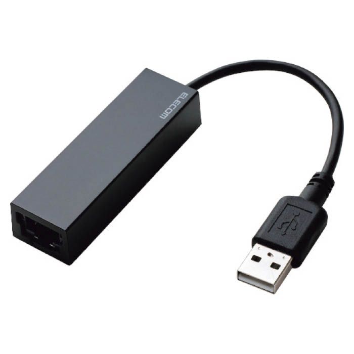 (T)エレコム USB2.0　LANアダプター　Type-A　ブラック 1142053