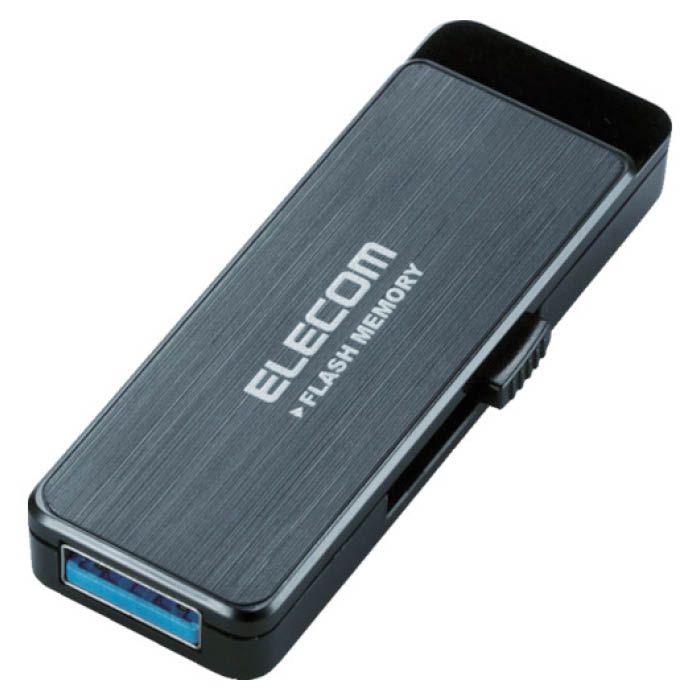(T)エレコム USB3.0フラッシュ　16GB　AESセキュリティ機能付　ブラック 8200241