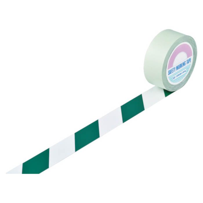 (T)緑十字 ガードテープ(ラインテープ) 白/緑(トラ柄) 50mm幅×20m 148084｜ホームセンターナフコの公式オンラインストア