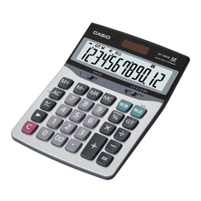 CASIO デスクタイプ電卓　税計算　12桁 DF-120VB-N