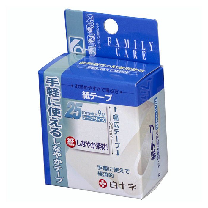 白十字 FC紙テープ 25mm×9m
