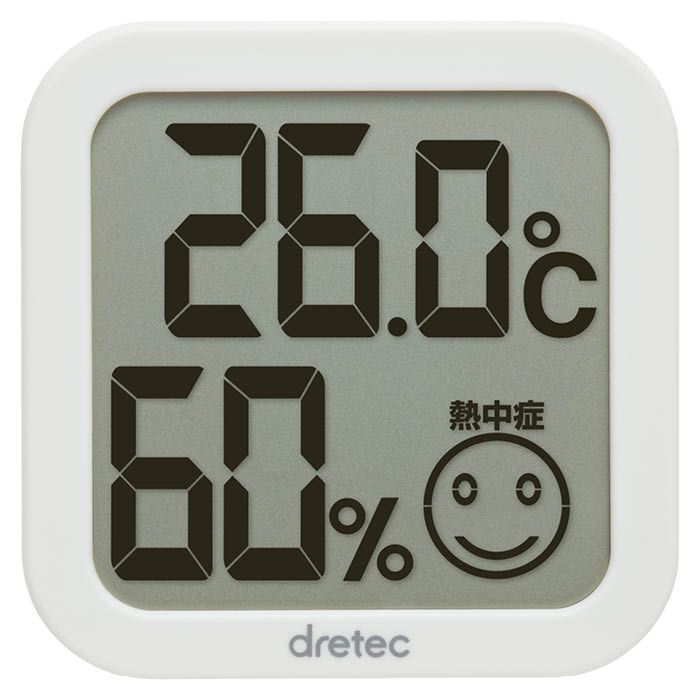 ドリテック デジタル温湿度計 O-271 ホワイト